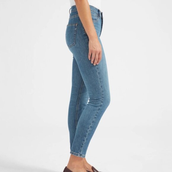 Everlane The High Rise Skinny Jean - 24 Ankle, Mid Blue, NWOT - Picture 2 of 9